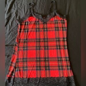 Red/Black Plaid Tank Top